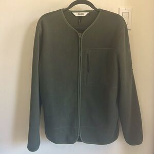 RAINS Fleece Jacket. Hunter Green. Discontinued colour.